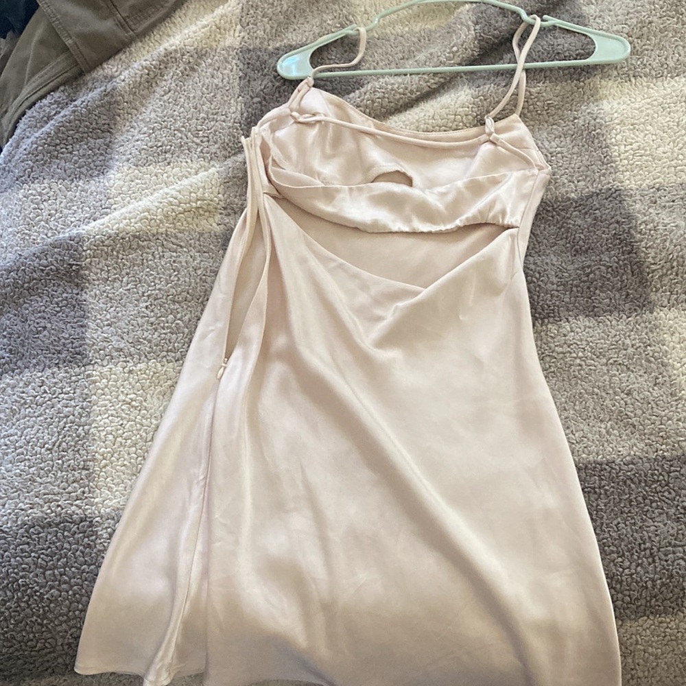Jazelle satin princess Polly mini dress - Picture 3 of 5